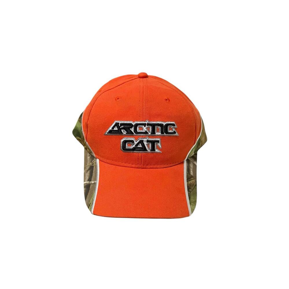 Arctic Cat Arcticwear Hat Orange Camo Strapback Snowmobile Cap Men BRAND NEW